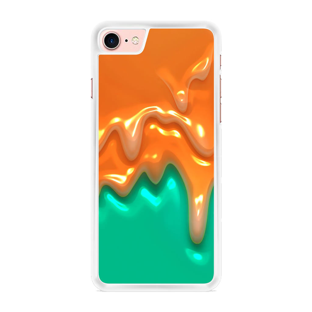 Orange Paint Dripping iPhone 7 Case