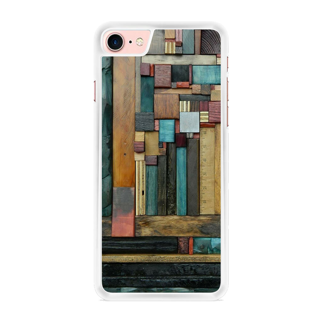 Painted Abstract Wood Sculptures iPhone 8 Case