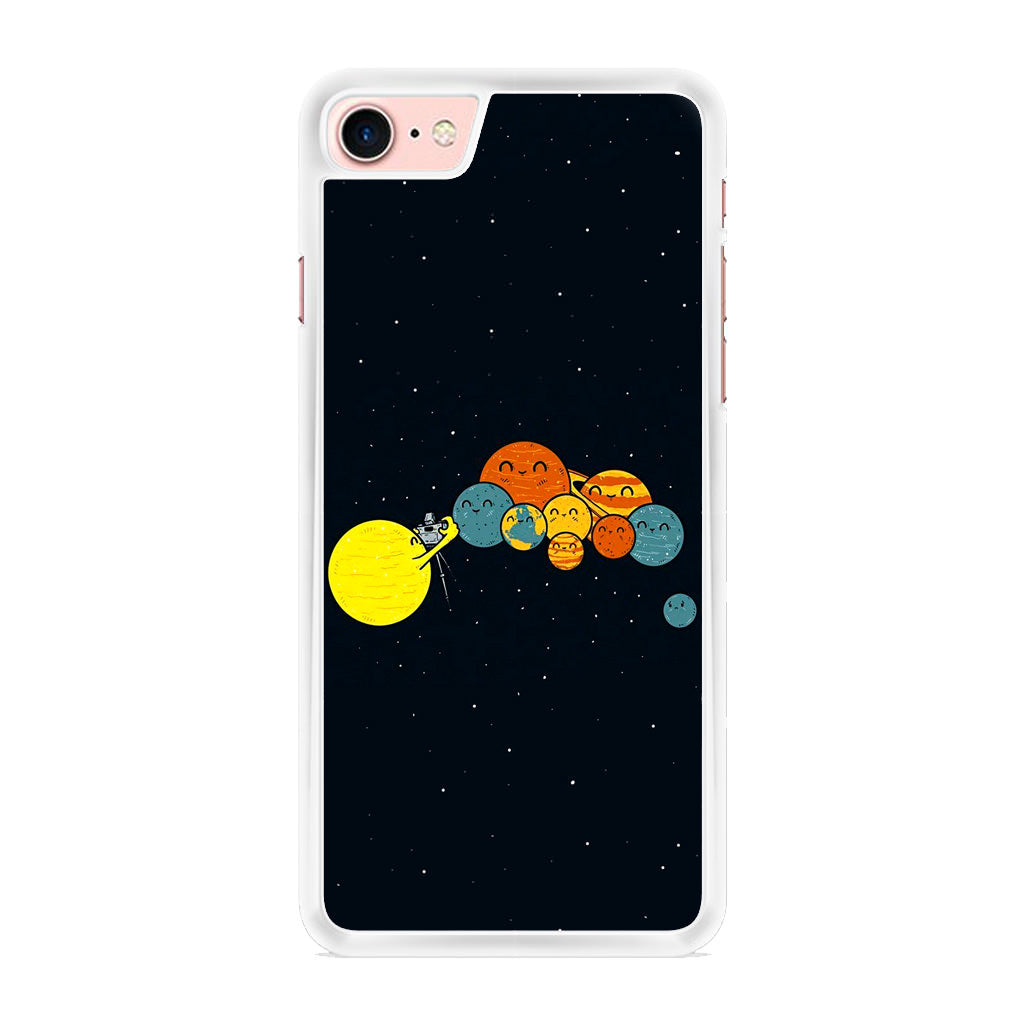 Planet Cute Illustration iPhone 8 Case