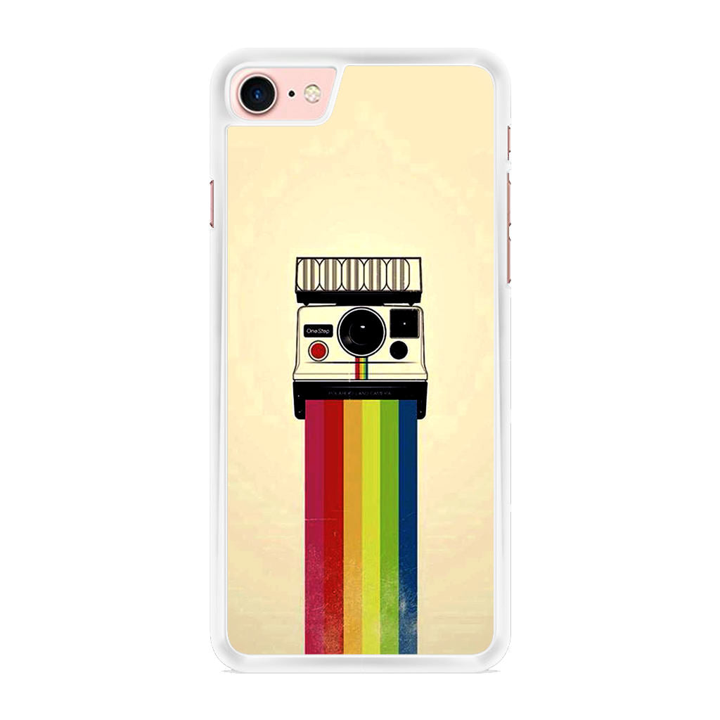 Polaroid Camera Colorful Rainbow iPhone 8 Case