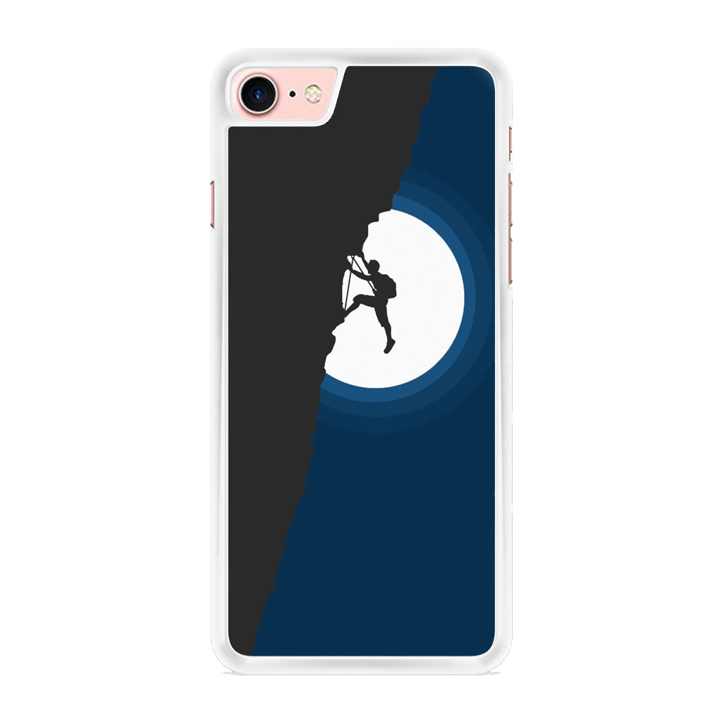 Silhouette of Climbers iPhone 8 Case