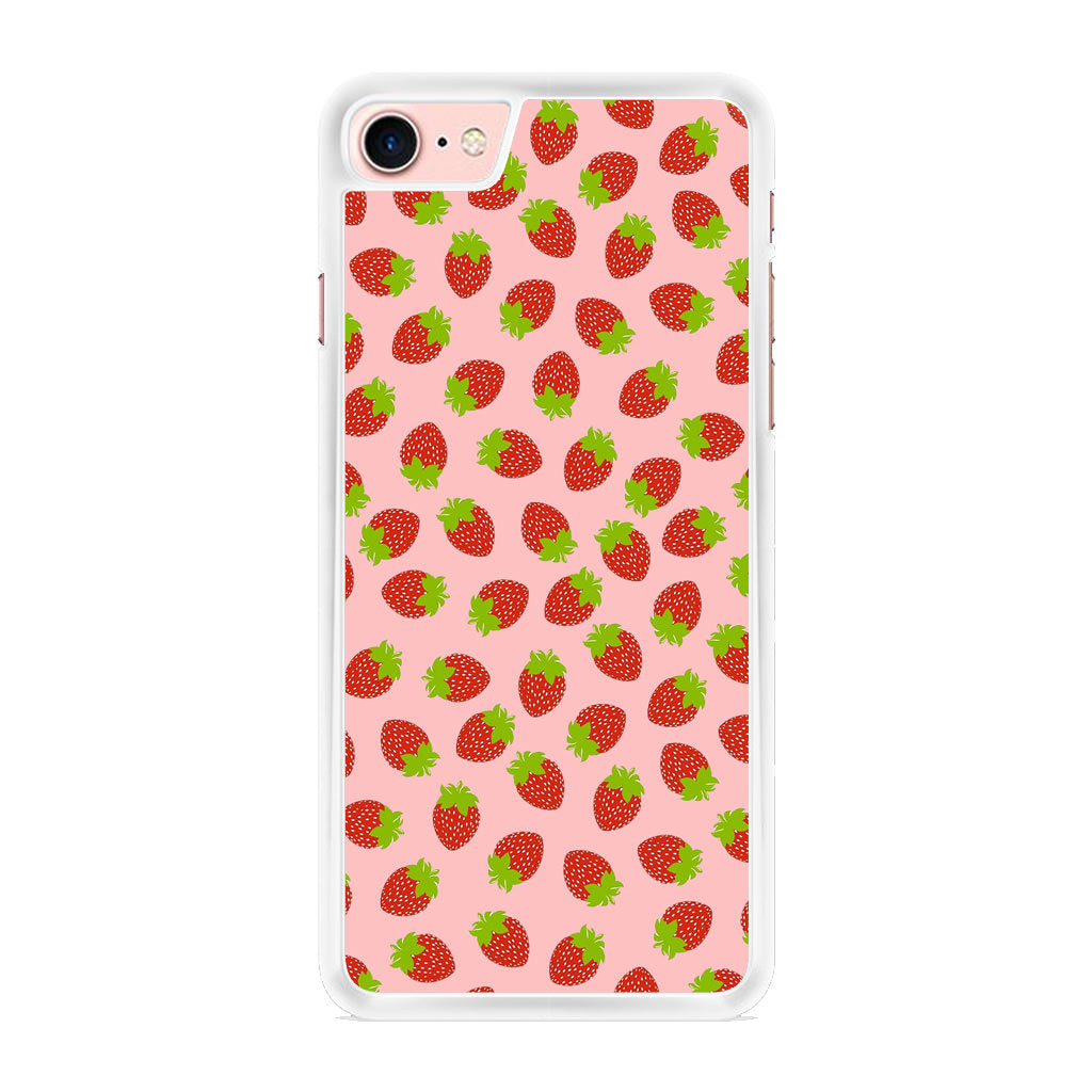 Strawberries Pattern iPhone 8 Case