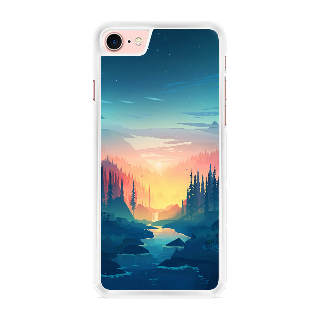 Sunset at The River iPhone 8 Case