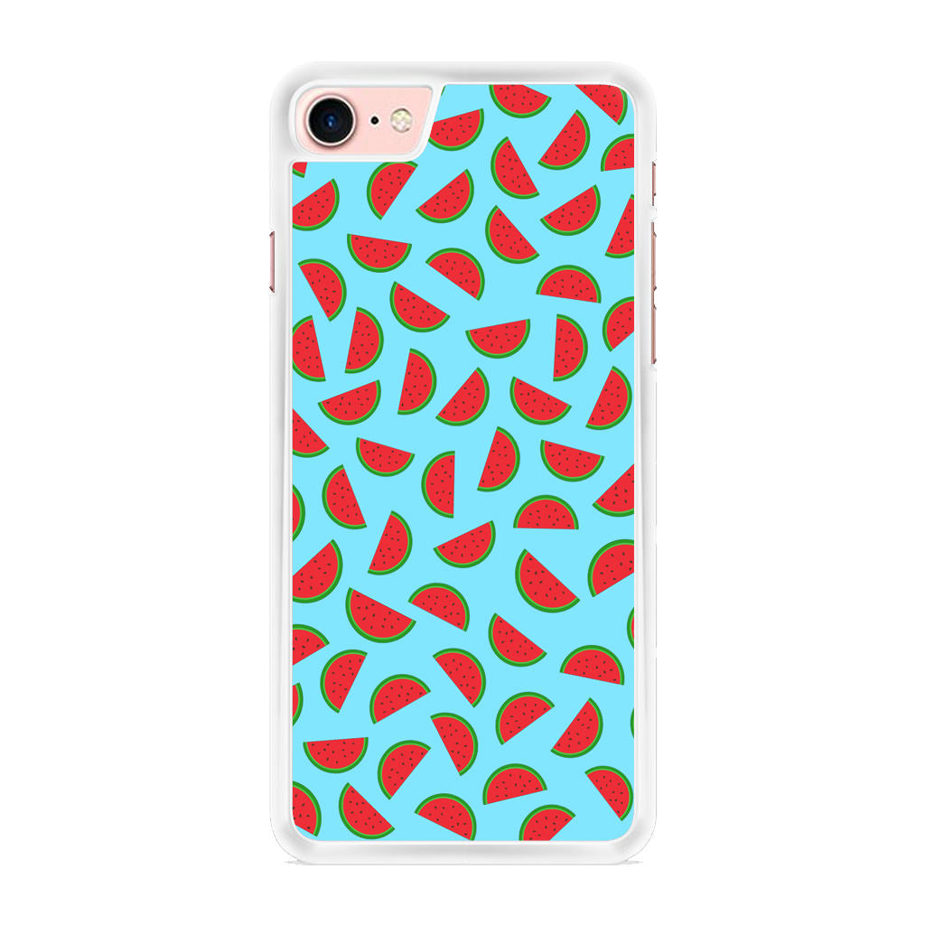 Watermelon Fruit Pattern Blue iPhone 8 Case