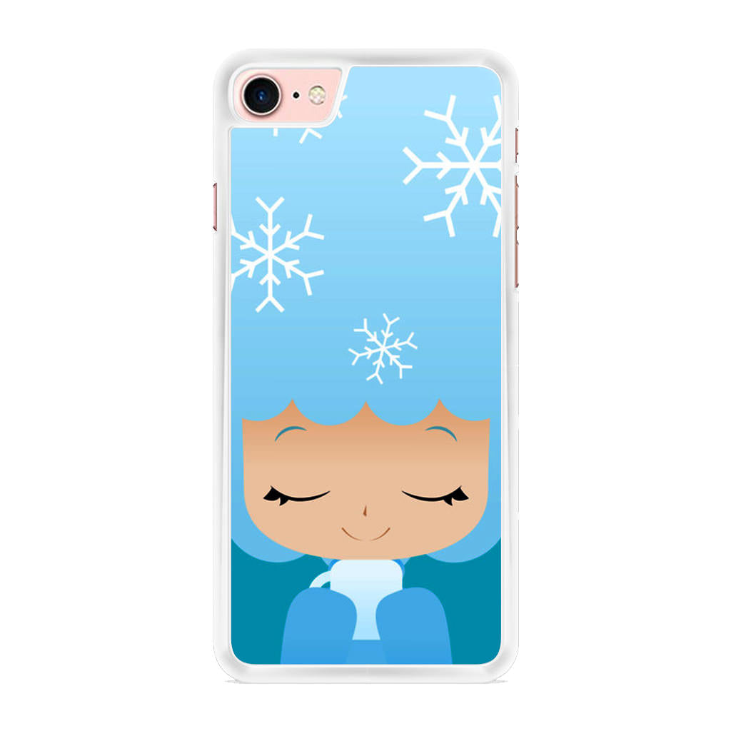 Winter Afro Girl iPhone 8 Case