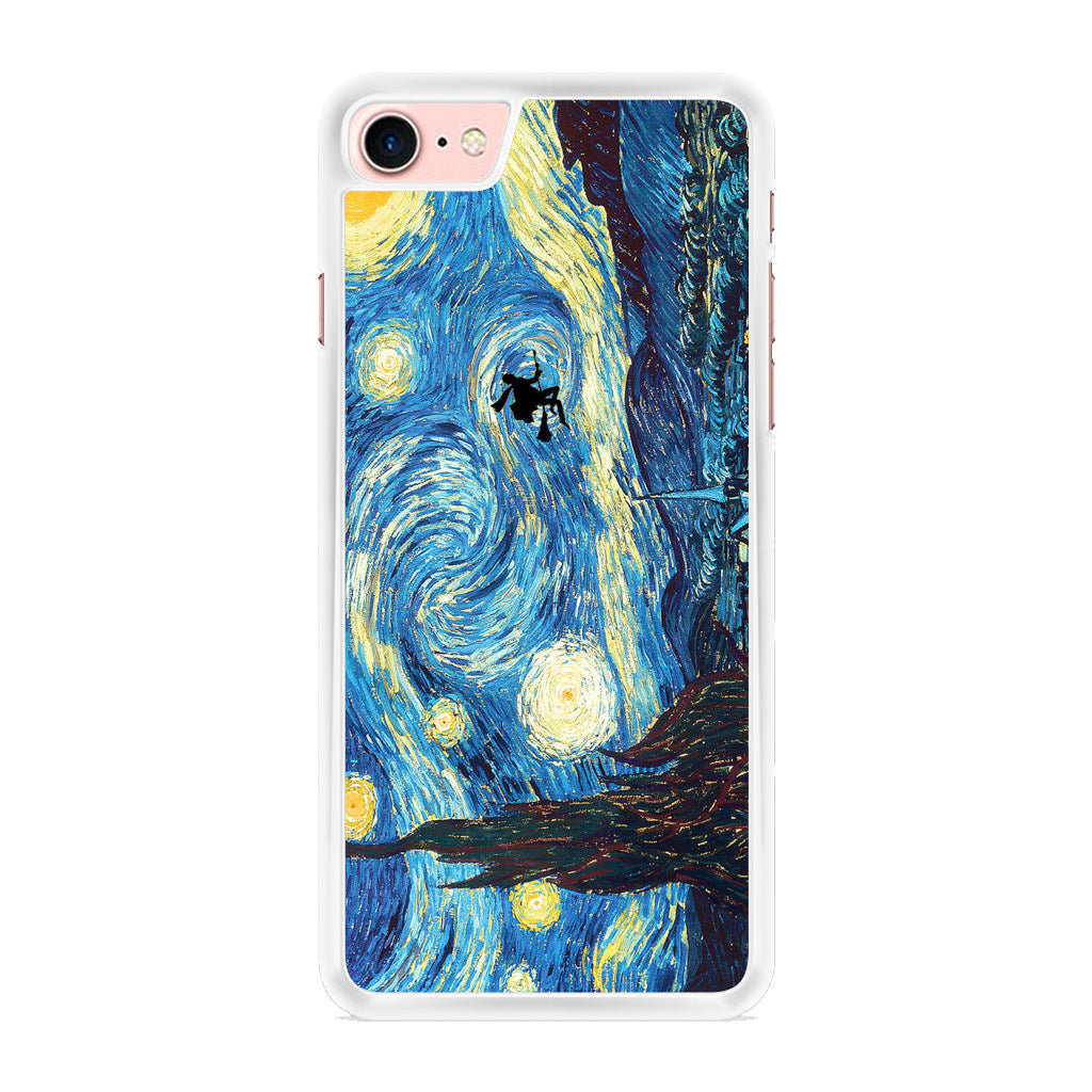 Witch on The Starry Night Sky iPhone 8 Case