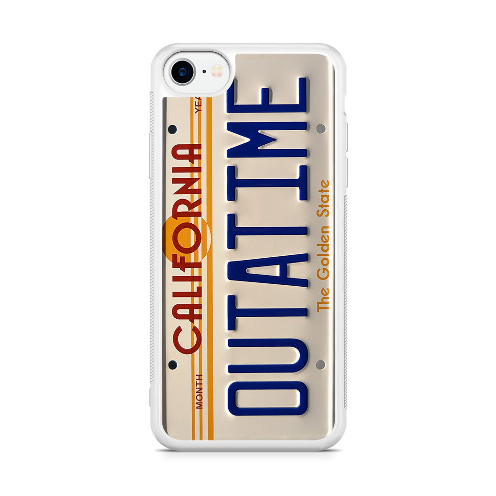 Back to the Future License Plate Outatime iPhone SE 3rd Gen 2022 Case