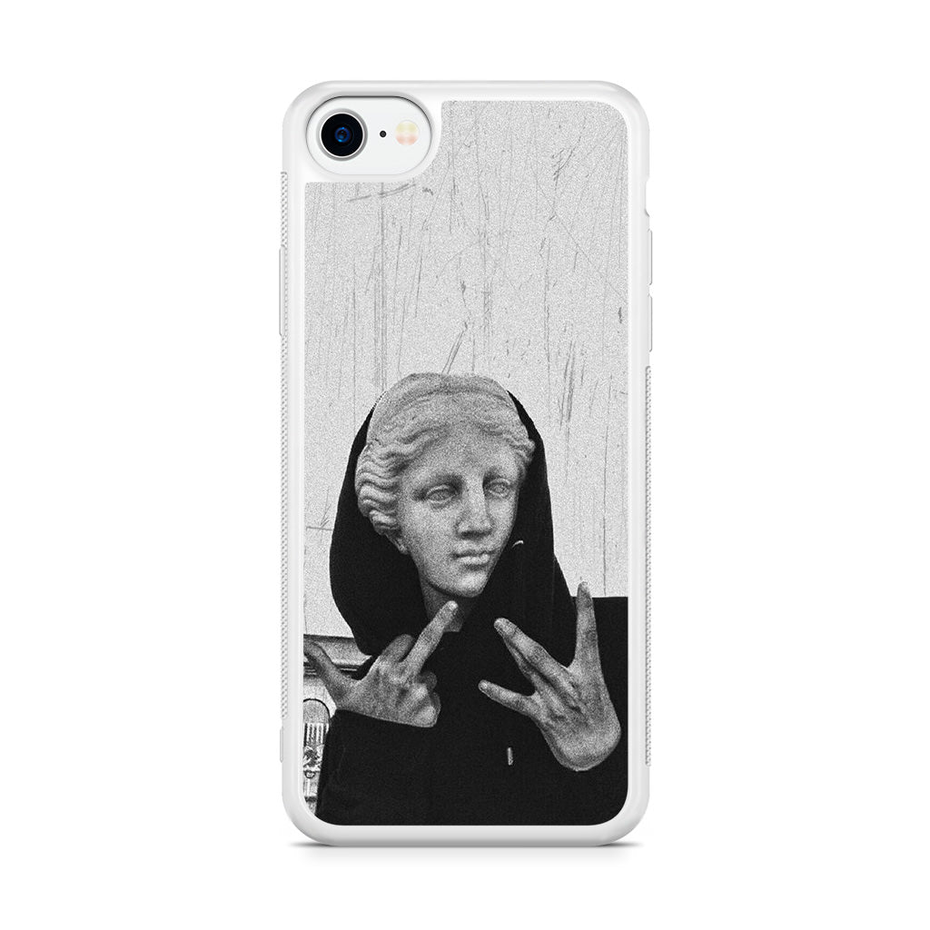 Greek Statue Wearing Hoodie iPhone SE 3rd Gen 2022 Case