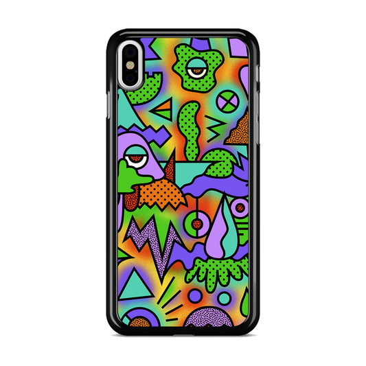 Abstract Colorful Doodle Art iPhone X / XS / XS Max Case