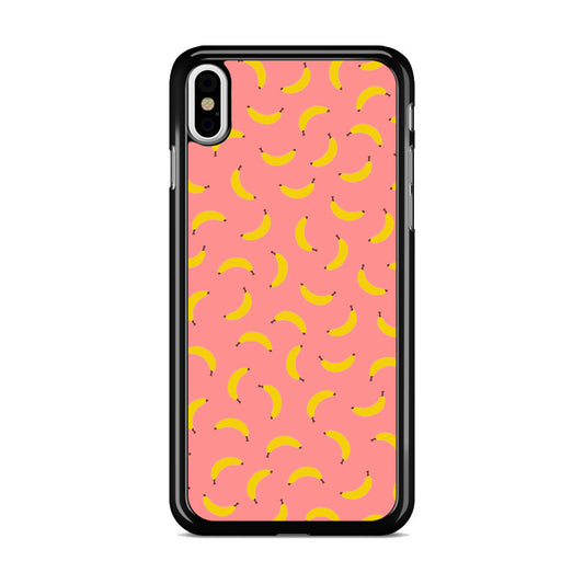 Bananas Fruit Pattern Pink iPhone X / XS / XS Max Case