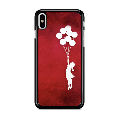 Banksy Girl With Balloons Red iPhone X / XS / XS Max Case