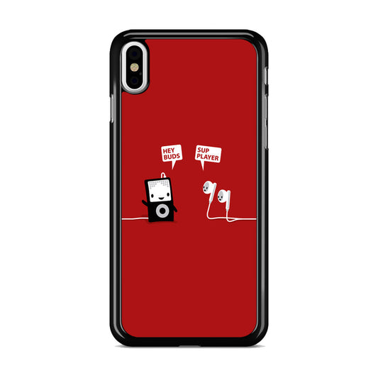 Funny Music Headphones Player Buds iPhone X / XS / XS Max Case