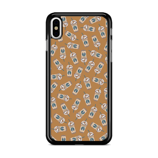 Iced Cappuccinos Lover Pattern iPhone X / XS / XS Max Case