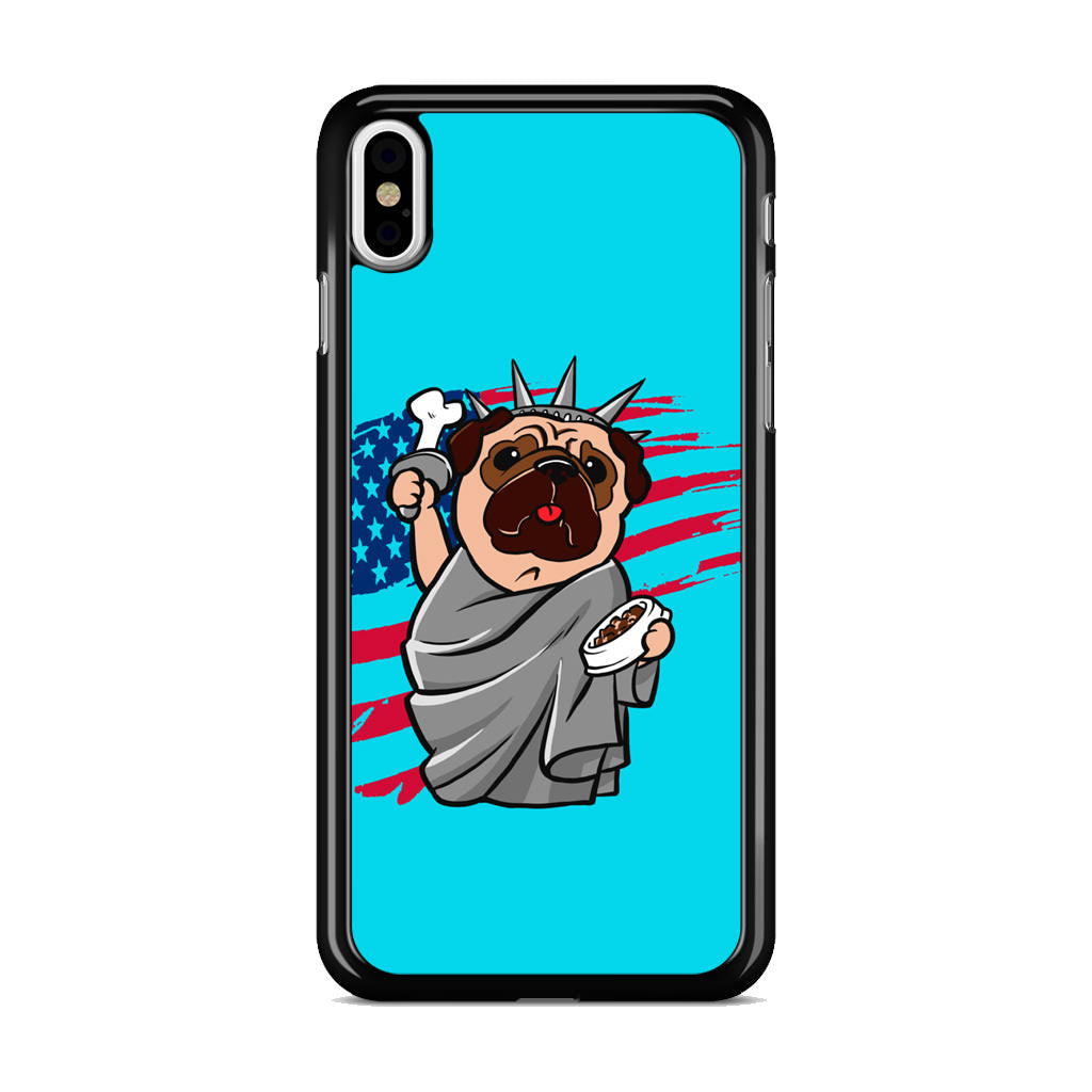 Independence Day Pug iPhone X / XS / XS Max Case