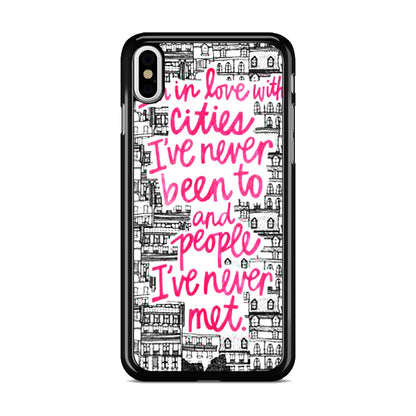 John Green Quotes I'm in Love With Cities iPhone X / XS / XS Max Case