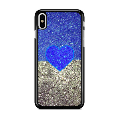 Love Glitter Blue and Grey iPhone X / XS / XS Max Case