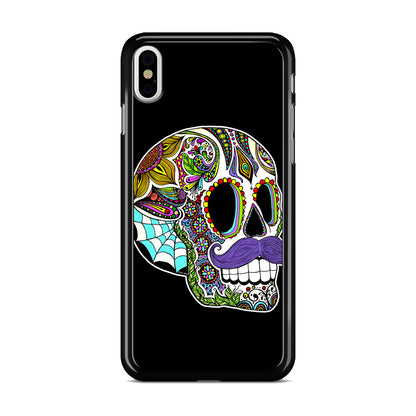 Mustache Sugar Skull iPhone X / XS / XS Max Case