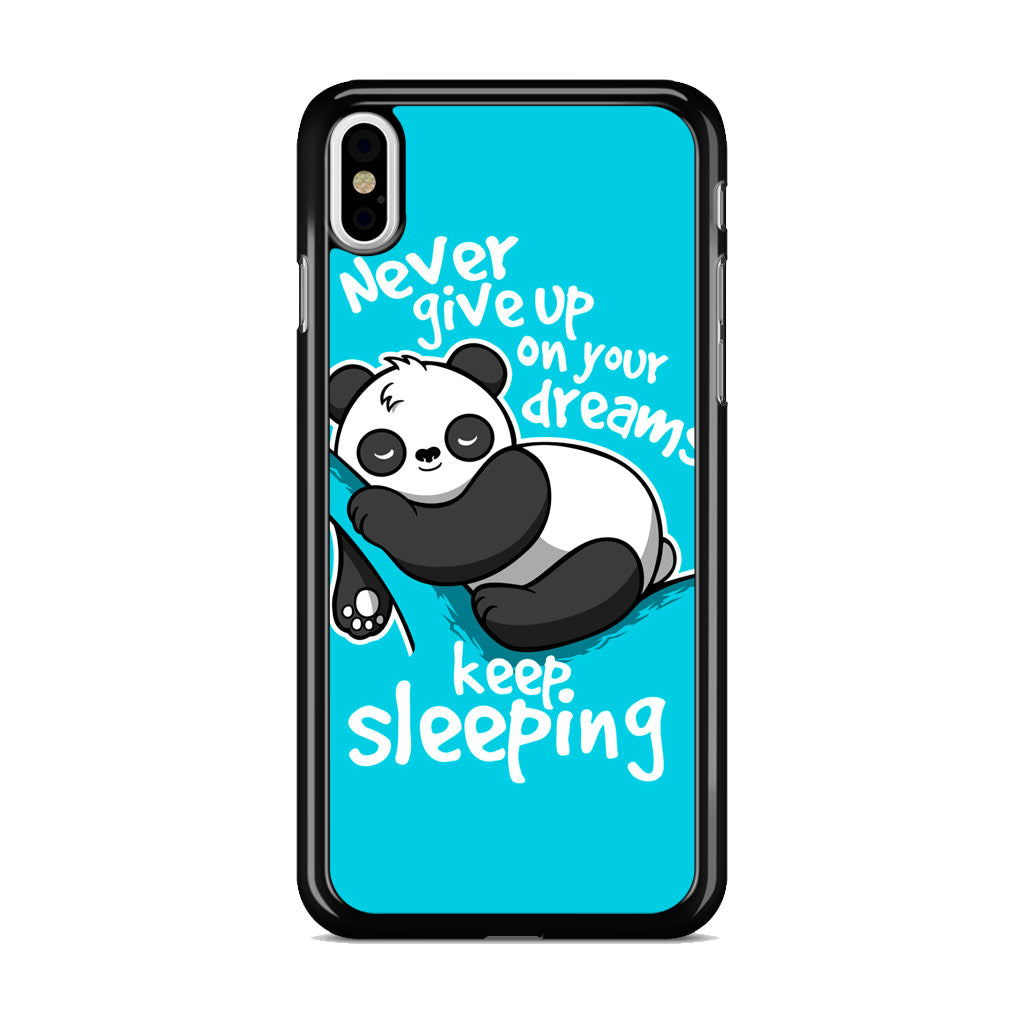 Panda Keep Sleeping iPhone X / XS / XS Max Case