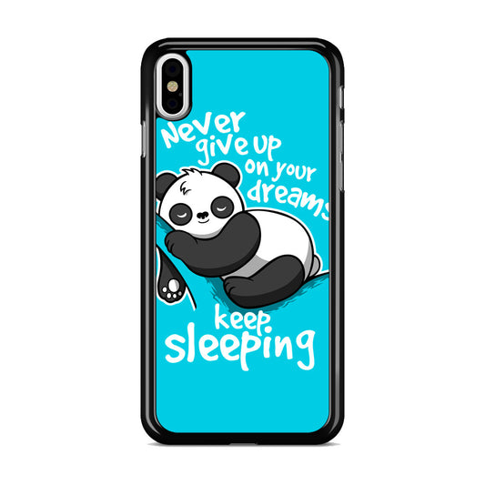 Panda Keep Sleeping iPhone X / XS / XS Max Case