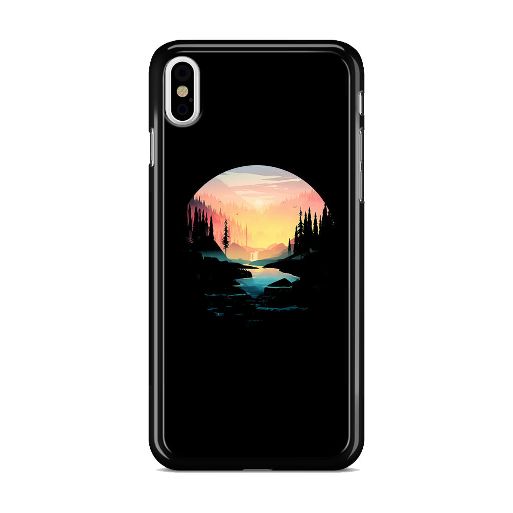 River Path at Dusk iPhone X / XS / XS Max Case