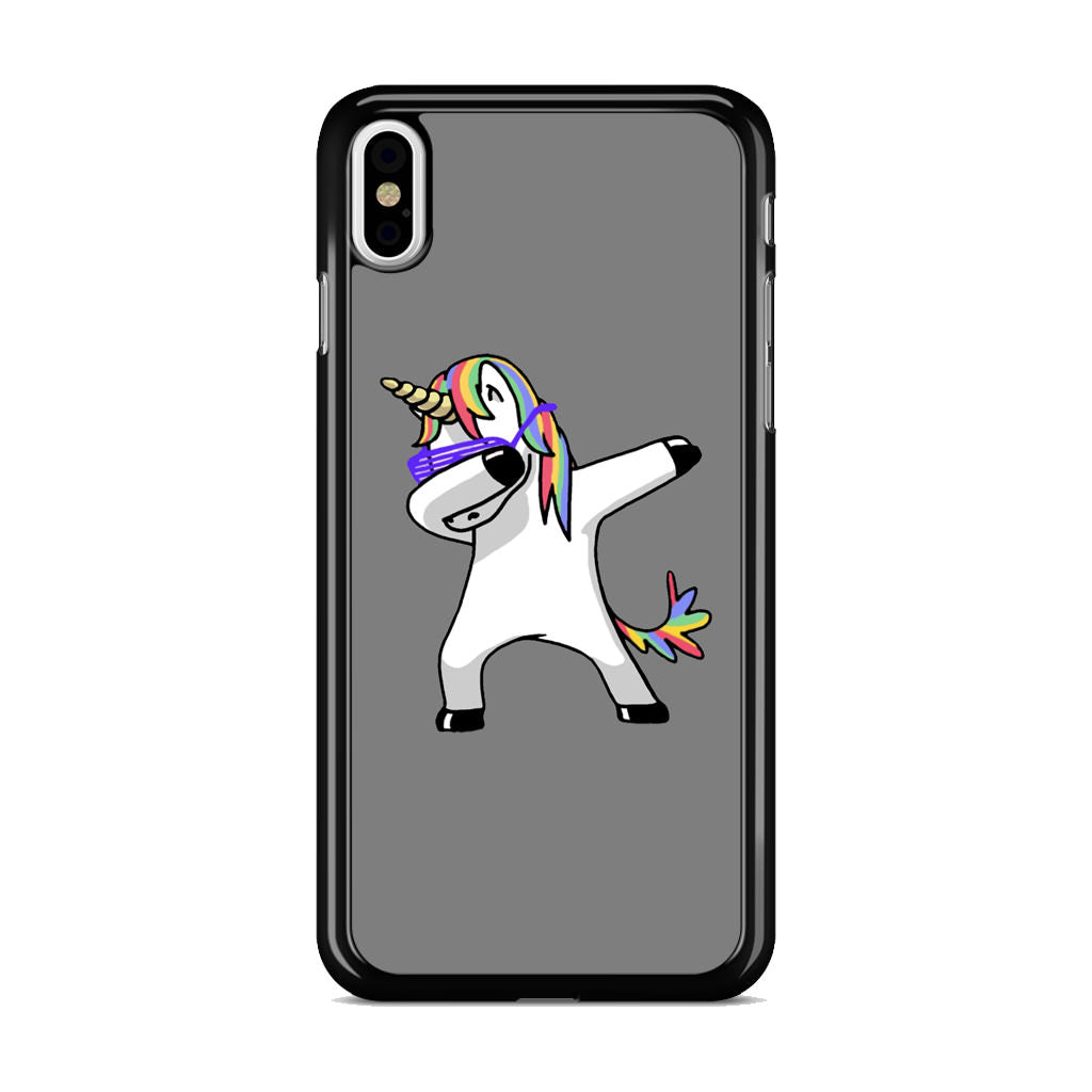 Unicorn Dabbing Grey iPhone X / XS / XS Max Case