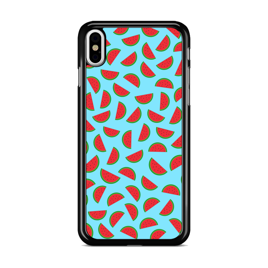 Watermelon Fruit Pattern Blue iPhone X / XS / XS Max Case