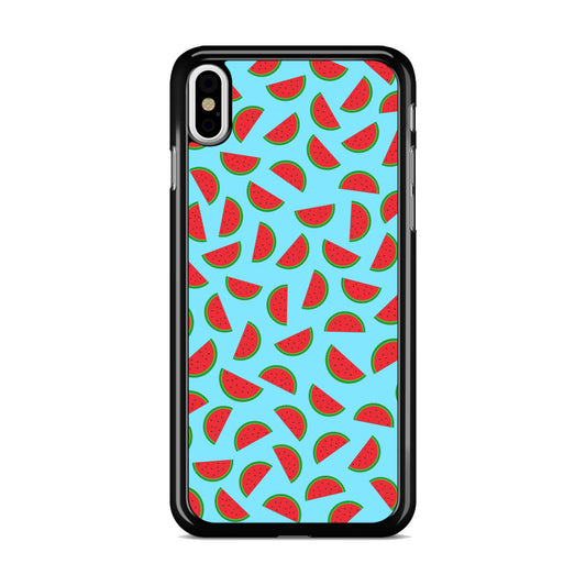 Watermelon Fruit Pattern Blue iPhone X / XS / XS Max Case