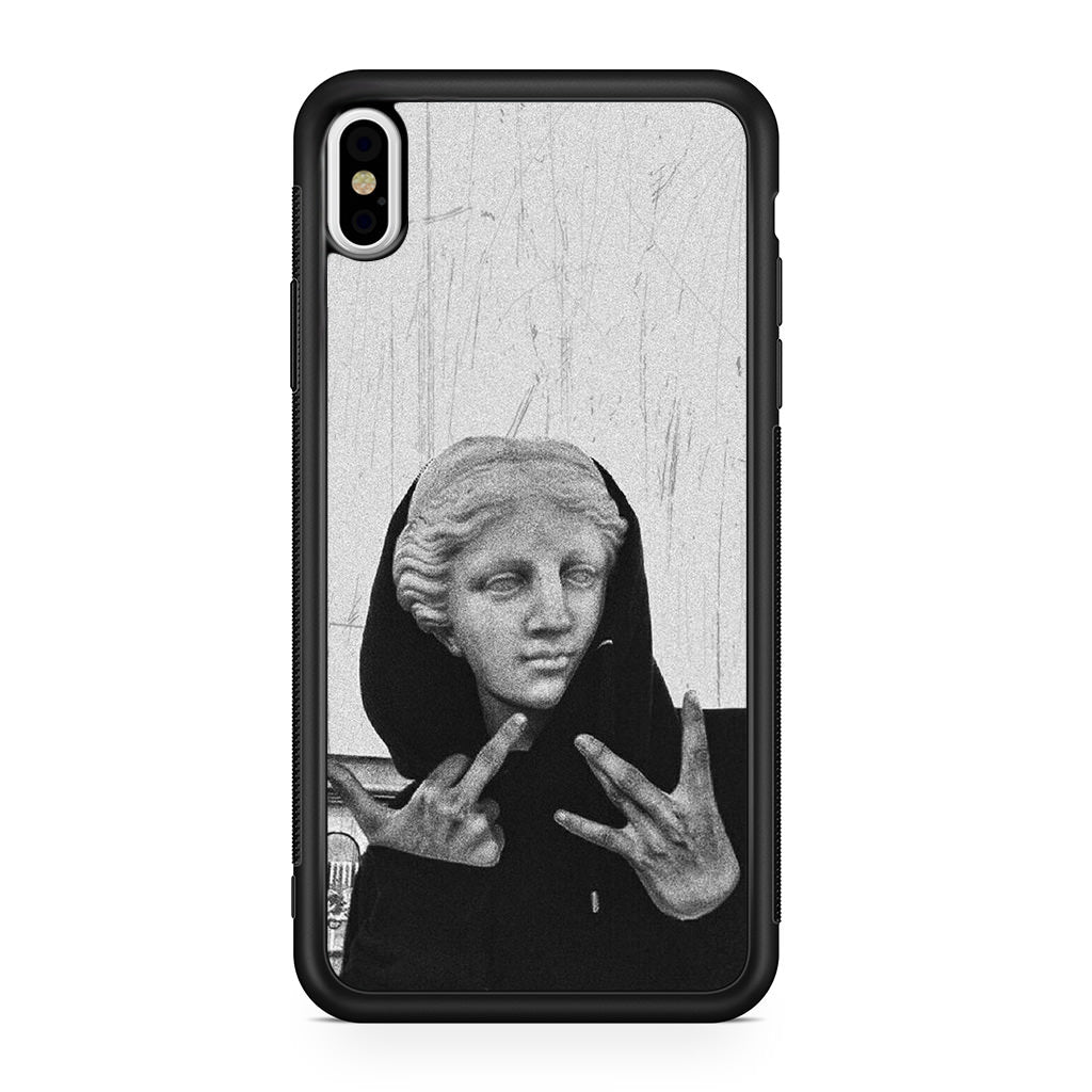 Greek Statue Wearing Hoodie iPhone X / XS / XS Max Case