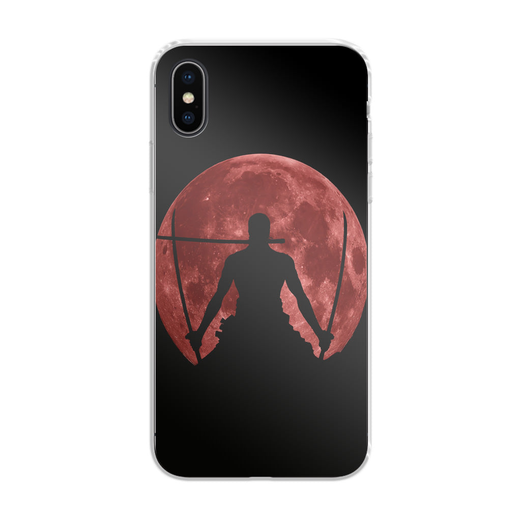 Silhouette Of Zoro In Santoryu Mode iPhone X / XS / XS Max Case