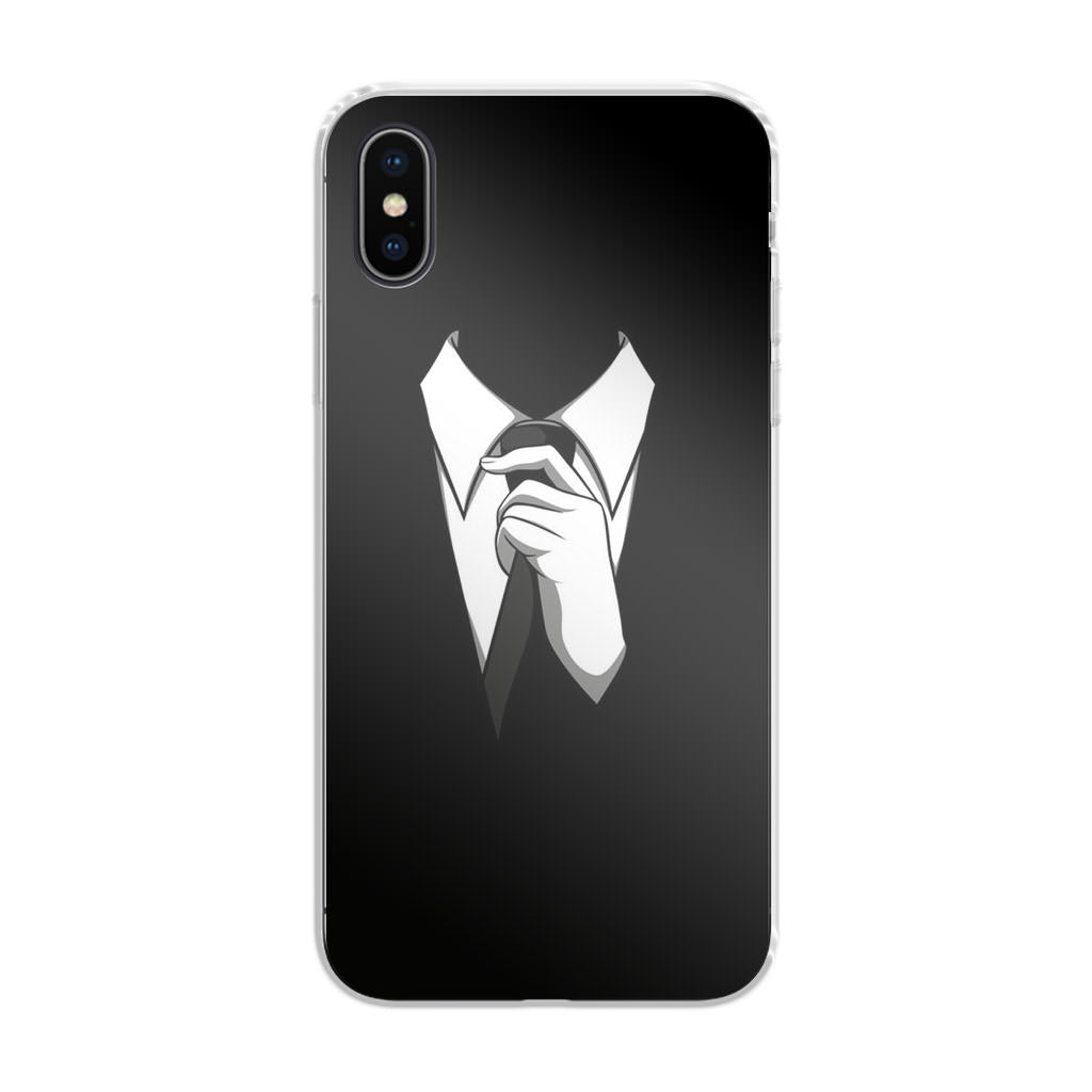 Anonymous Black White Tie iPhone X / XS / XS Max Case