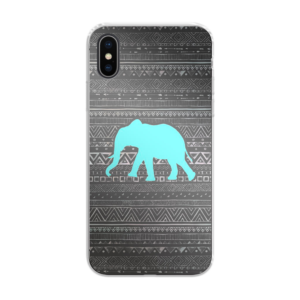 Aztec Elephant Turquoise iPhone X / XS / XS Max Case