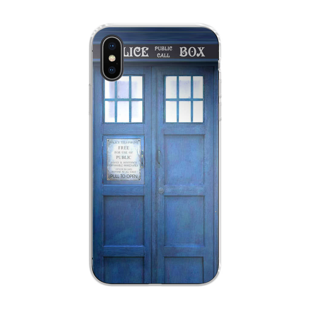 Blue Police Call Box iPhone X / XS / XS Max Case