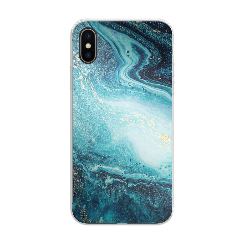 Blue Water Glitter iPhone X / XS / XS Max Case