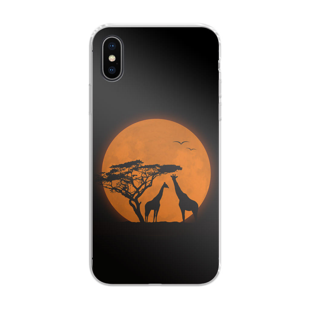 Giraffes Silhouette iPhone X / XS / XS Max Case