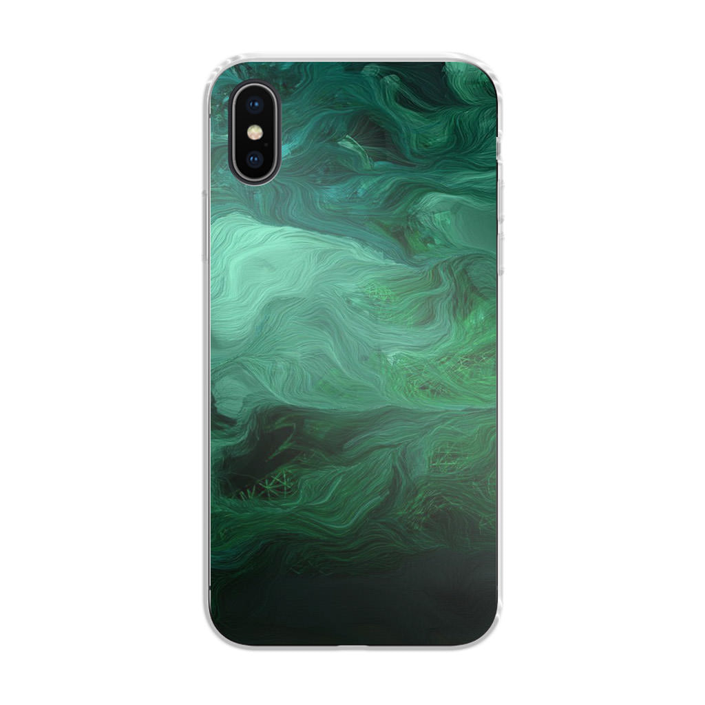 Green Abstract Art iPhone X / XS / XS Max Case