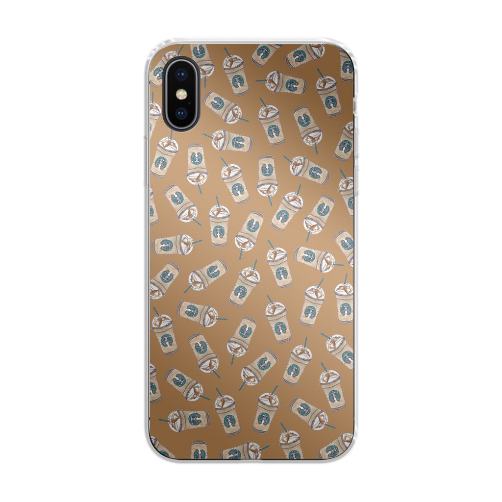 Iced Cappuccinos Lover Pattern iPhone X / XS / XS Max Case