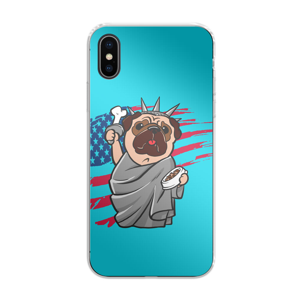 Independence Day Pug iPhone X / XS / XS Max Case