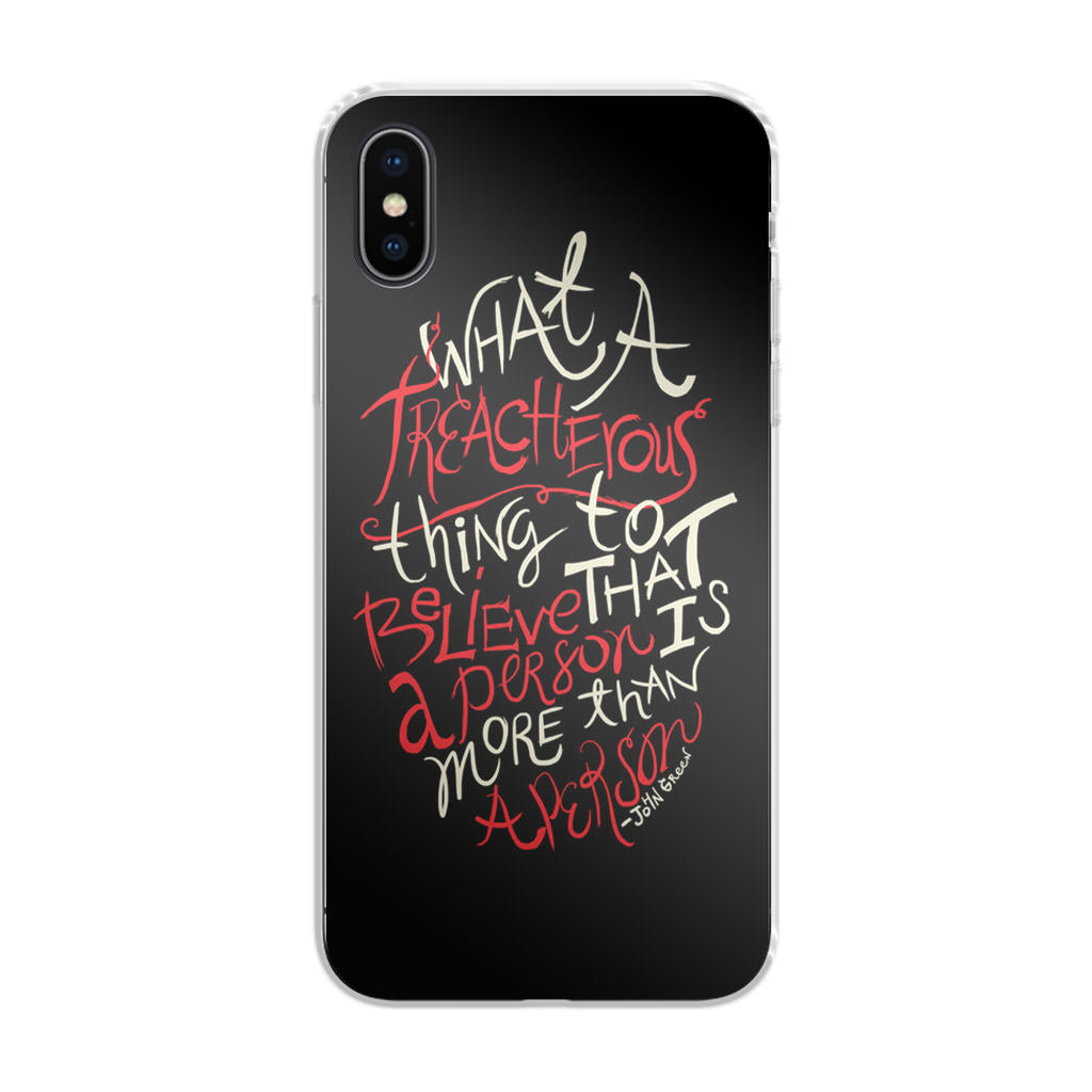 John Green Quotes More Than A Person iPhone X / XS / XS Max Case