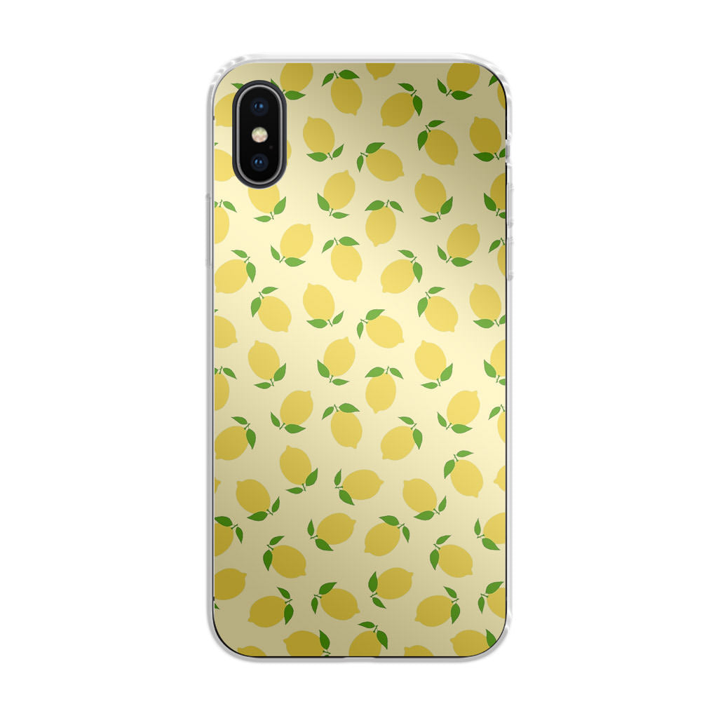 Lemons Fruit Pattern iPhone X / XS / XS Max Case