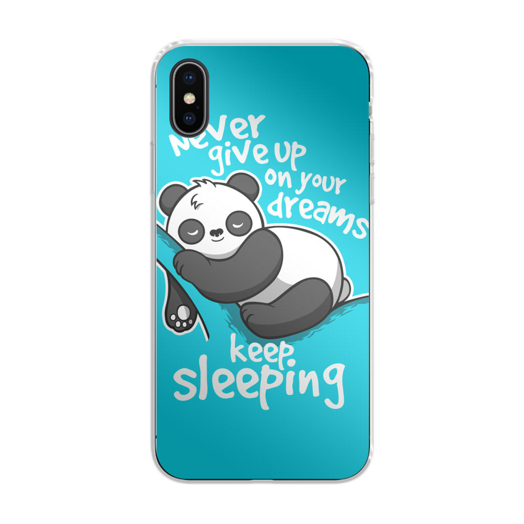 Panda Keep Sleeping iPhone X / XS / XS Max Case