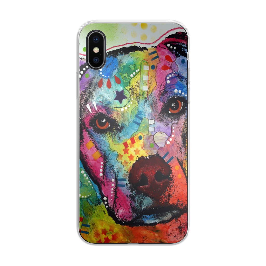 Pitbull Love Painting iPhone X / XS / XS Max Case