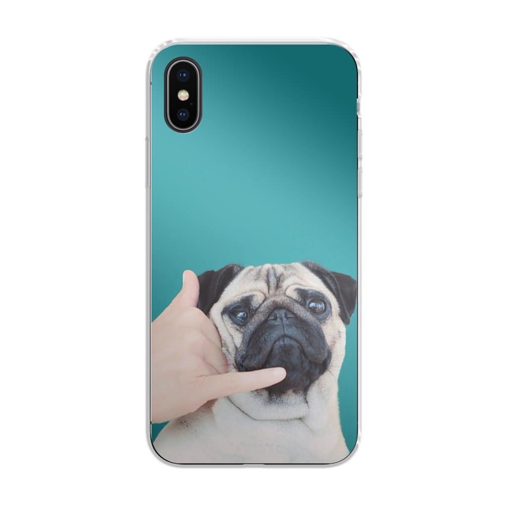 Pug is on the Phone iPhone X / XS / XS Max Case