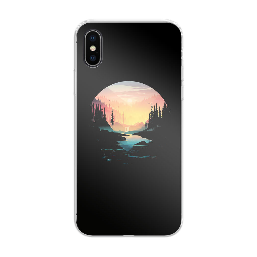 River Path at Dusk iPhone X / XS / XS Max Case