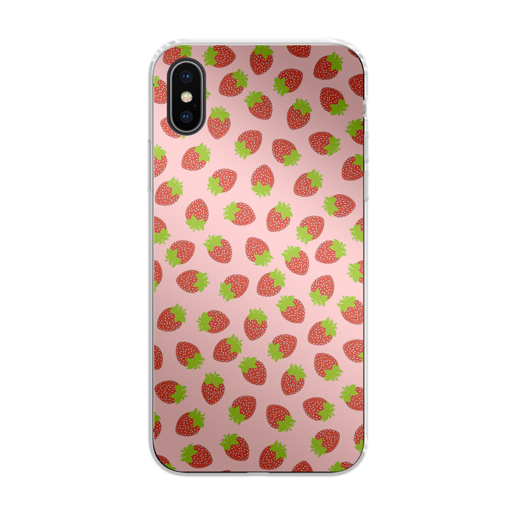 Strawberries Pattern iPhone X / XS / XS Max Case