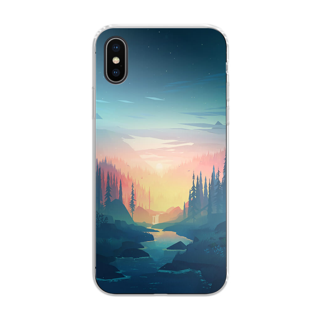 Sunset at The River iPhone X / XS / XS Max Case