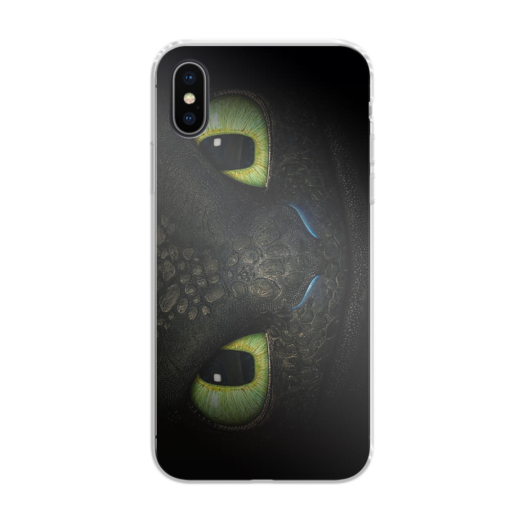 Toothless Dragon Eyes Close Up iPhone X / XS / XS Max Case