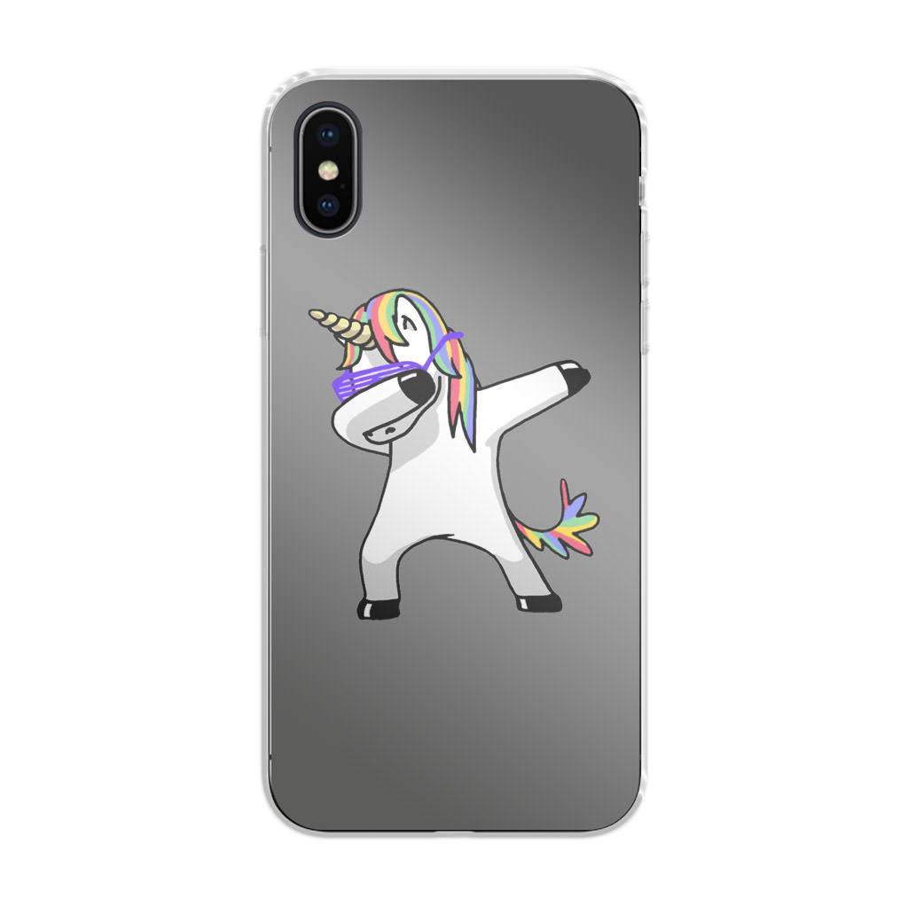 Unicorn Dabbing Grey iPhone X / XS / XS Max Case