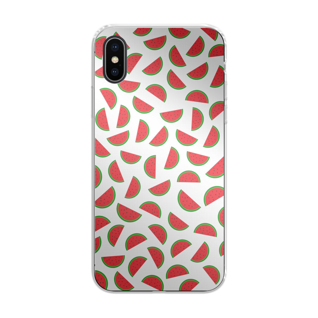 Watermelon Fruit Pattern White iPhone X / XS / XS Max Case