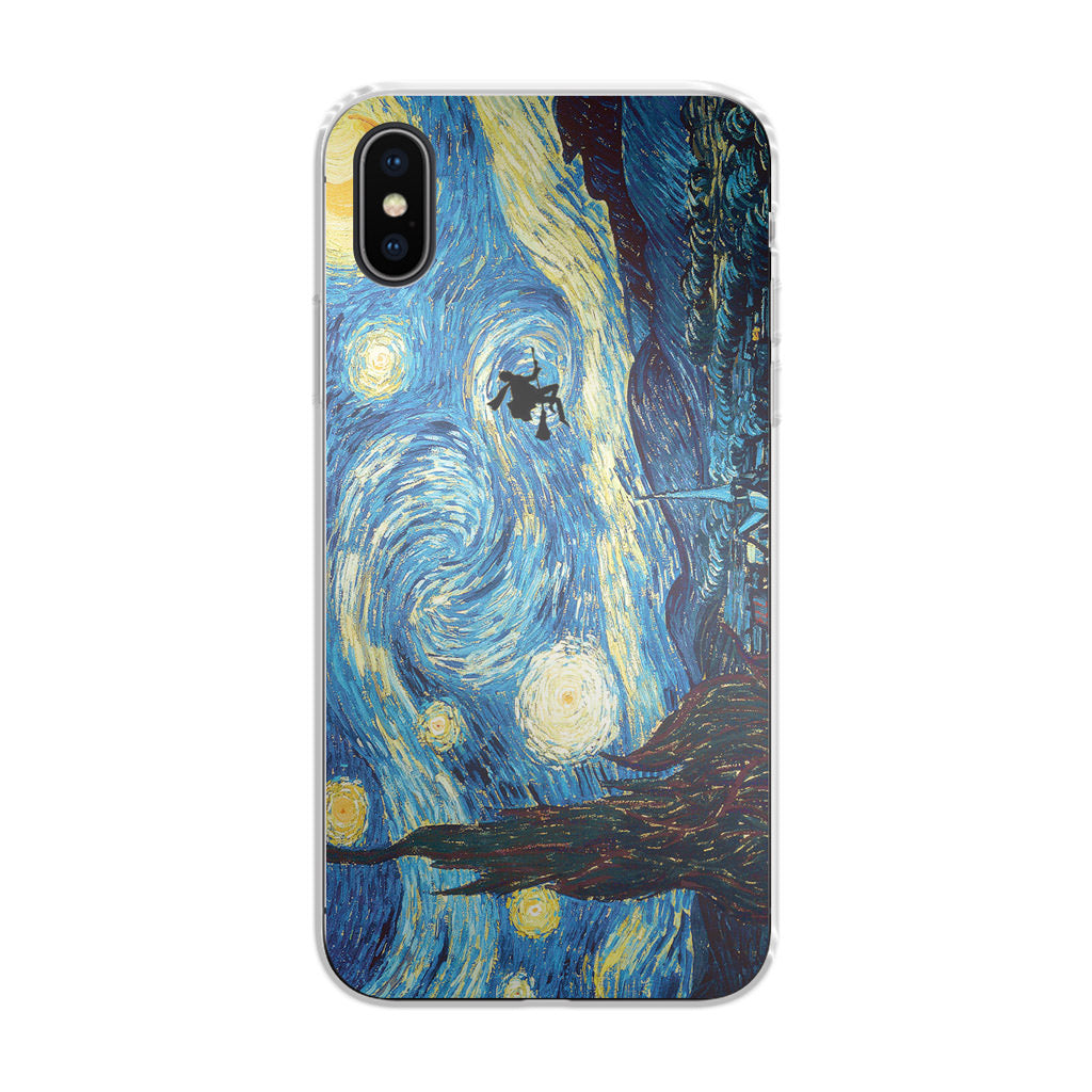 Witch on The Starry Night Sky iPhone X / XS / XS Max Case