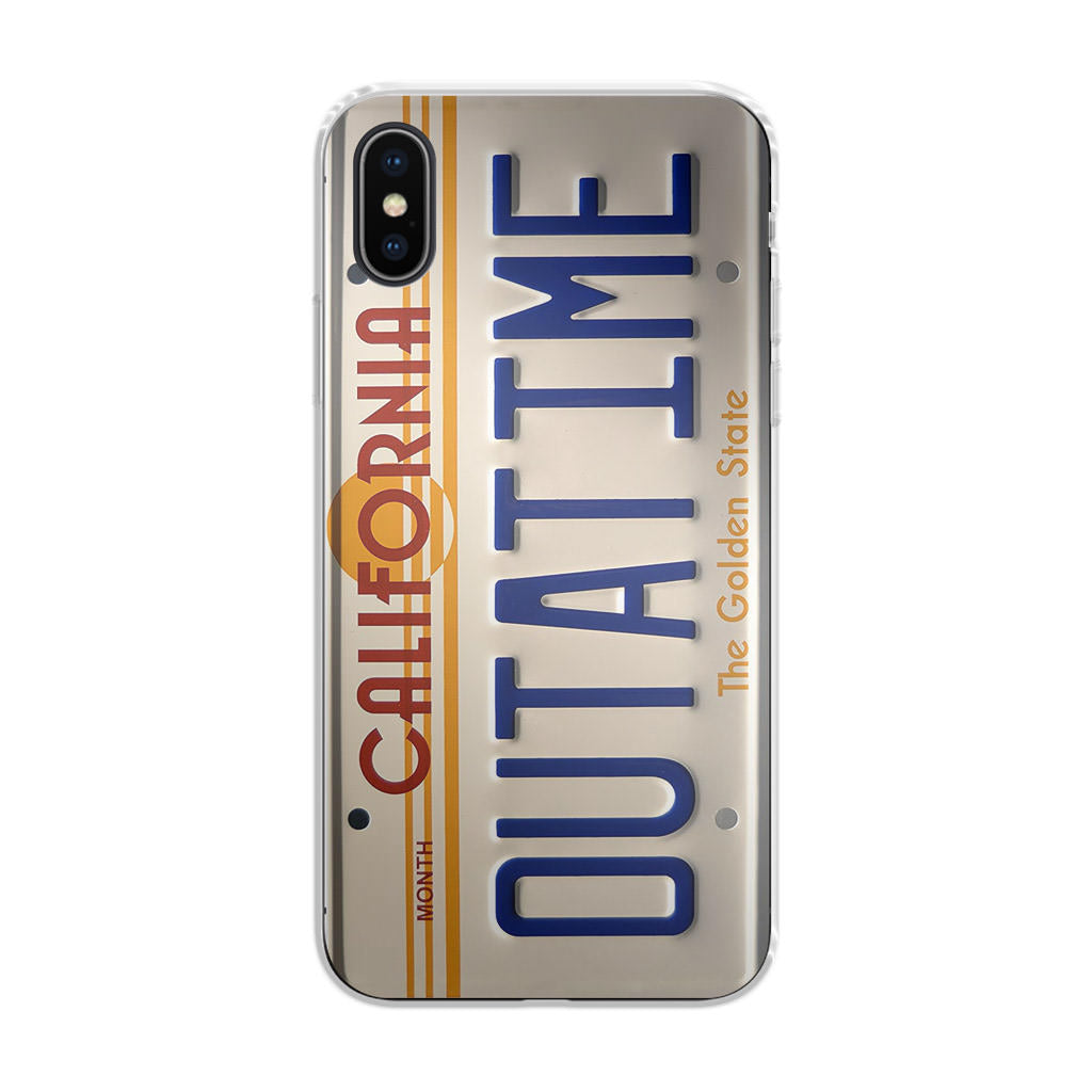 Back to the Future License Plate Outatime iPhone X / XS / XS Max Case
